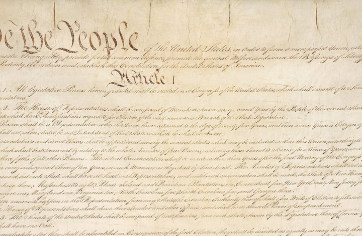 Preamble to the Constitution of the United States of America We the People